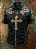 Men'S Faith Printed Casual Collar Shirt