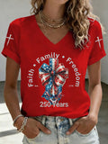 Women's Faith Family Freedom 250 Years T-shirt