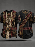 Men's Retro Pirate-Style Graphic Casual T-Shirt