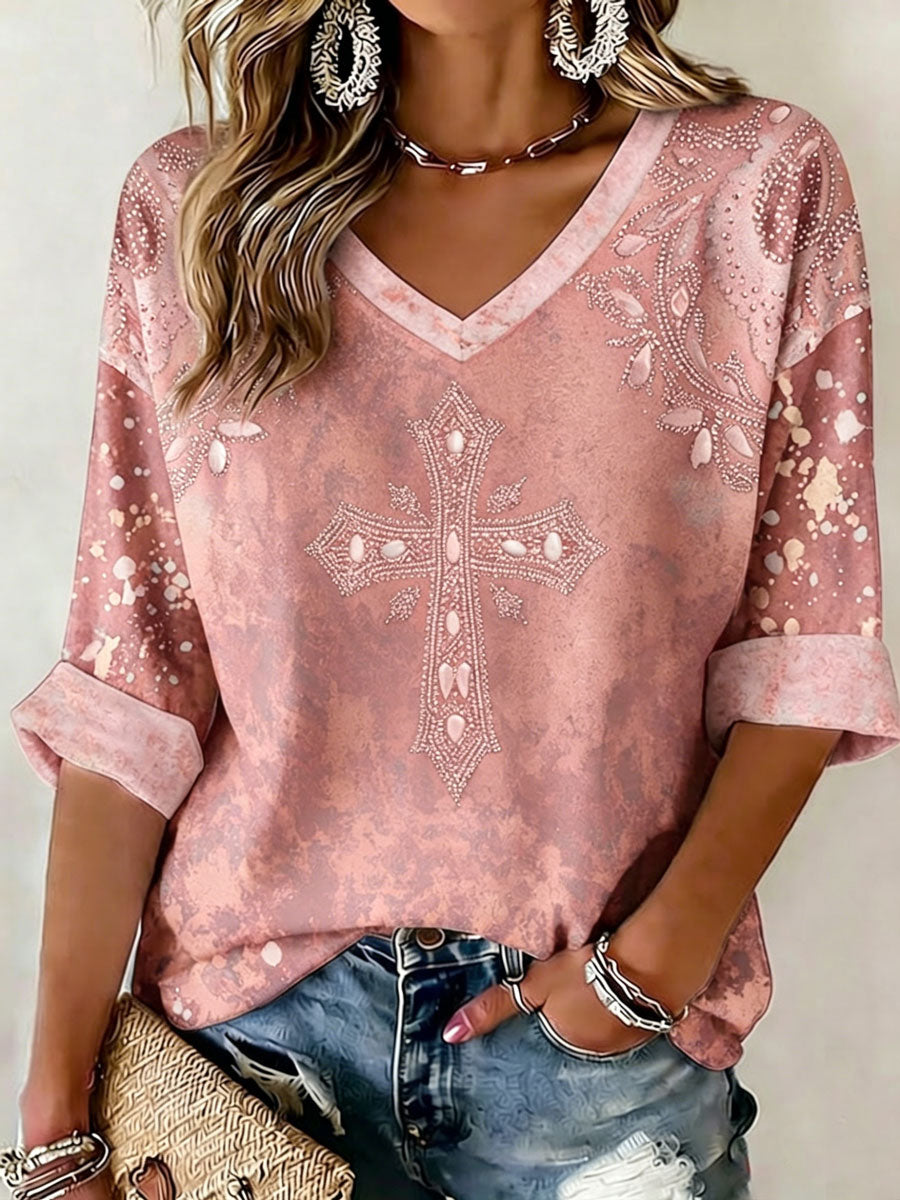 Women'S Faith Printed Casual T-Shirt