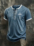 Men'S Faith Cross Henry Button Top