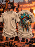☠️ Pirate Tales Caribbean Sea Skull & Crossbones T-Shirt