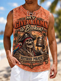 💀 My Give A Damn Is Broken Retired Pirate & Parrot Tank Top