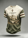 Men's Be Still And Know Psalm 46:10 Printed Waffle Top