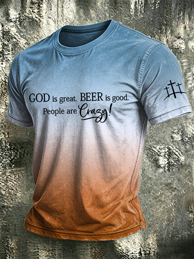 Men'S Faith Printed Casual T-Shirt