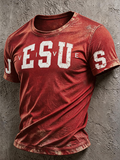 Men'S Jesus Print Casual T-Shirt