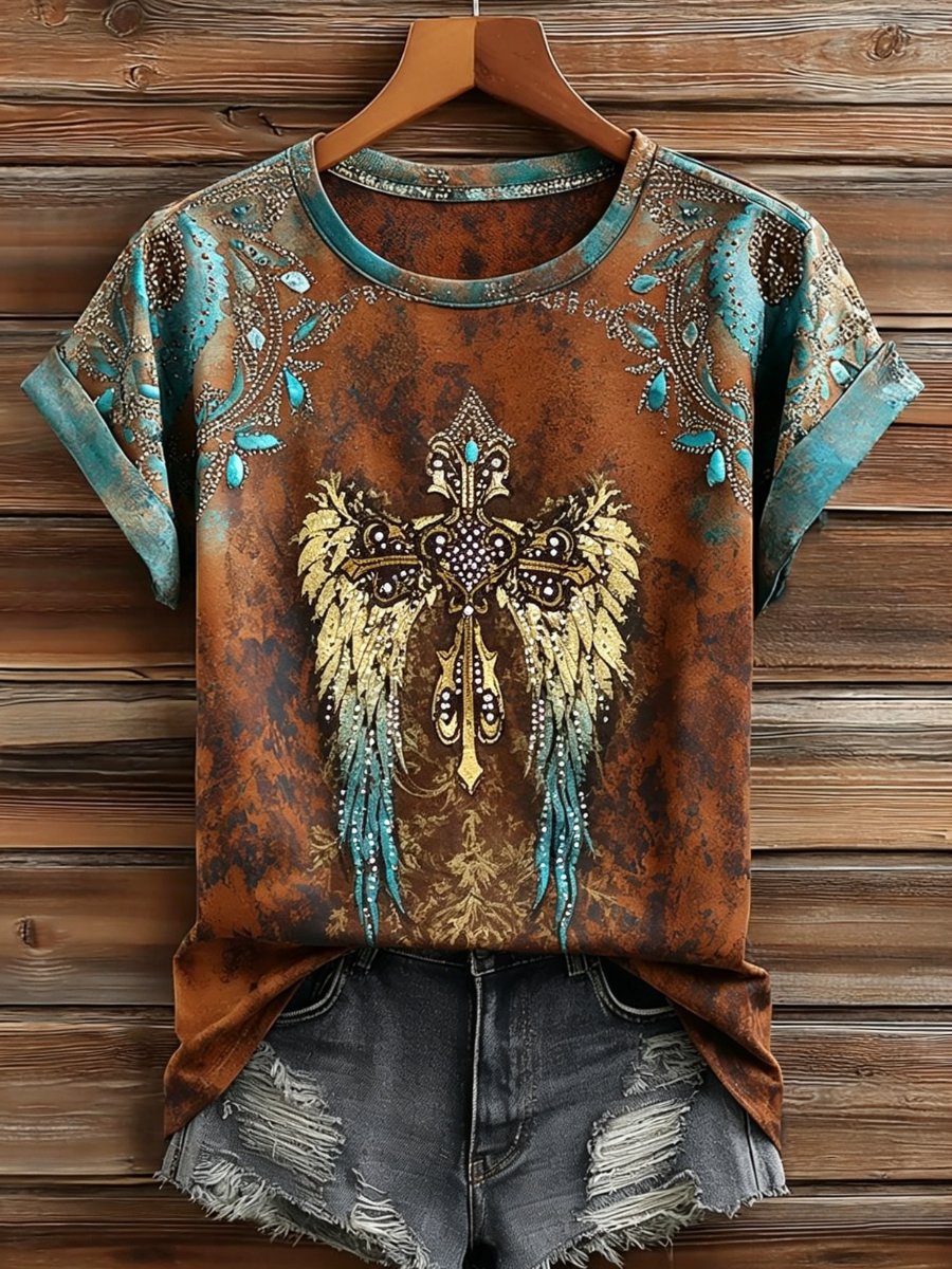 Women'S Casual Retro Faith T-Shirt