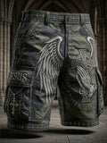 Vintage JESUS Cross-Print Men's Shorts