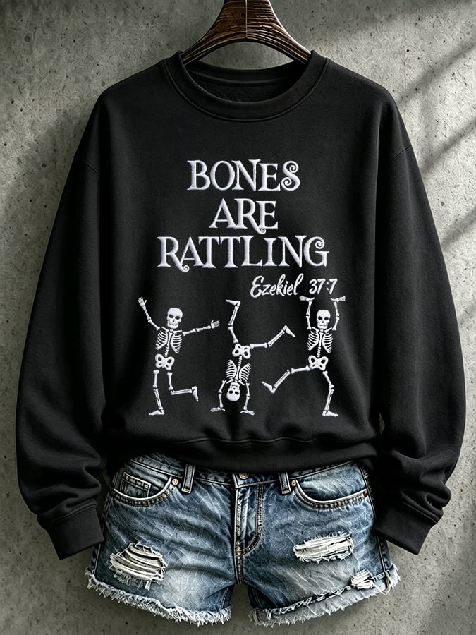 Women's Casual Printed Long-Sleeve Sweatshirt