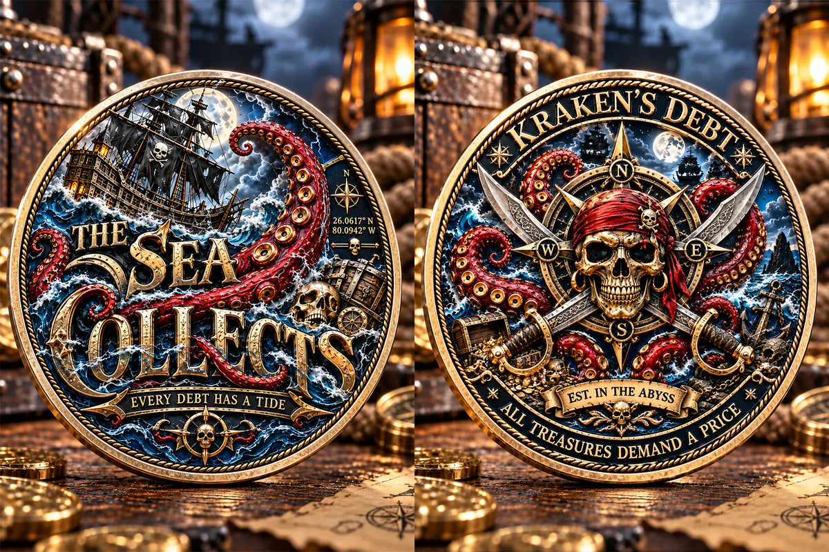Kraken’s Debt Pirate Commemorative Medallion