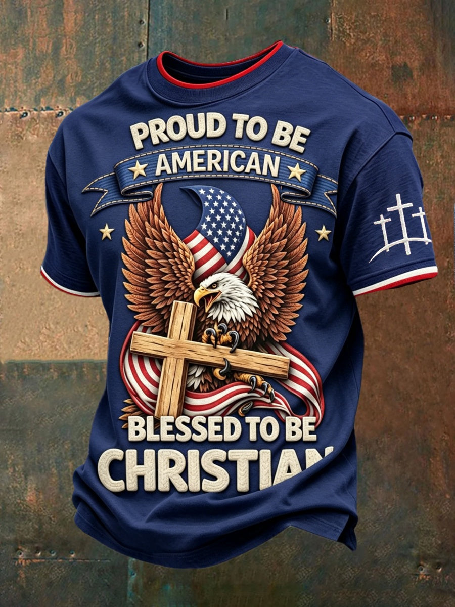 Blessing To Be Christian Print Men's T-Shirt