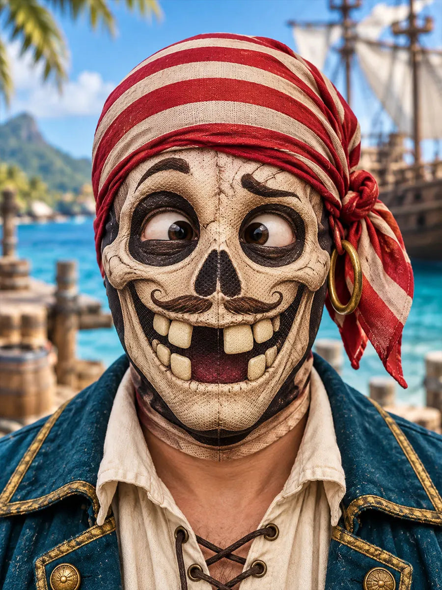 Funny Pirate Skull Face Mask