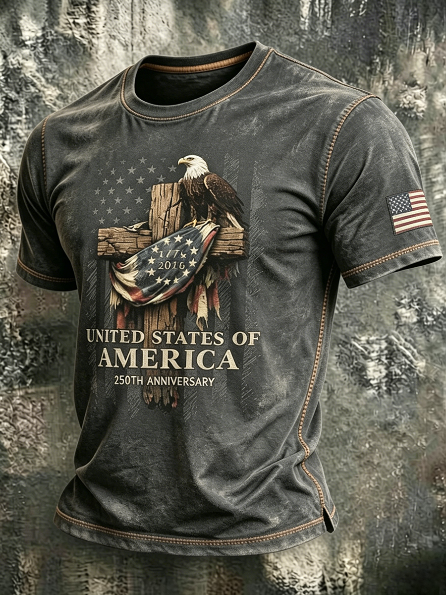 250Th Anniversary Commemorative Faith Printed Round Neck T-Shirt In The United States