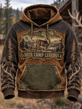 🦌🏔️ Deer Camp Legends Buck Mountain Contour Hoodie