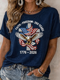Women'S Faith Freedom 250Th America Print T-Shirt