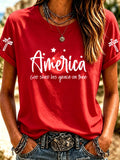 Women'S American Religious Printed Casual T-Shirt
