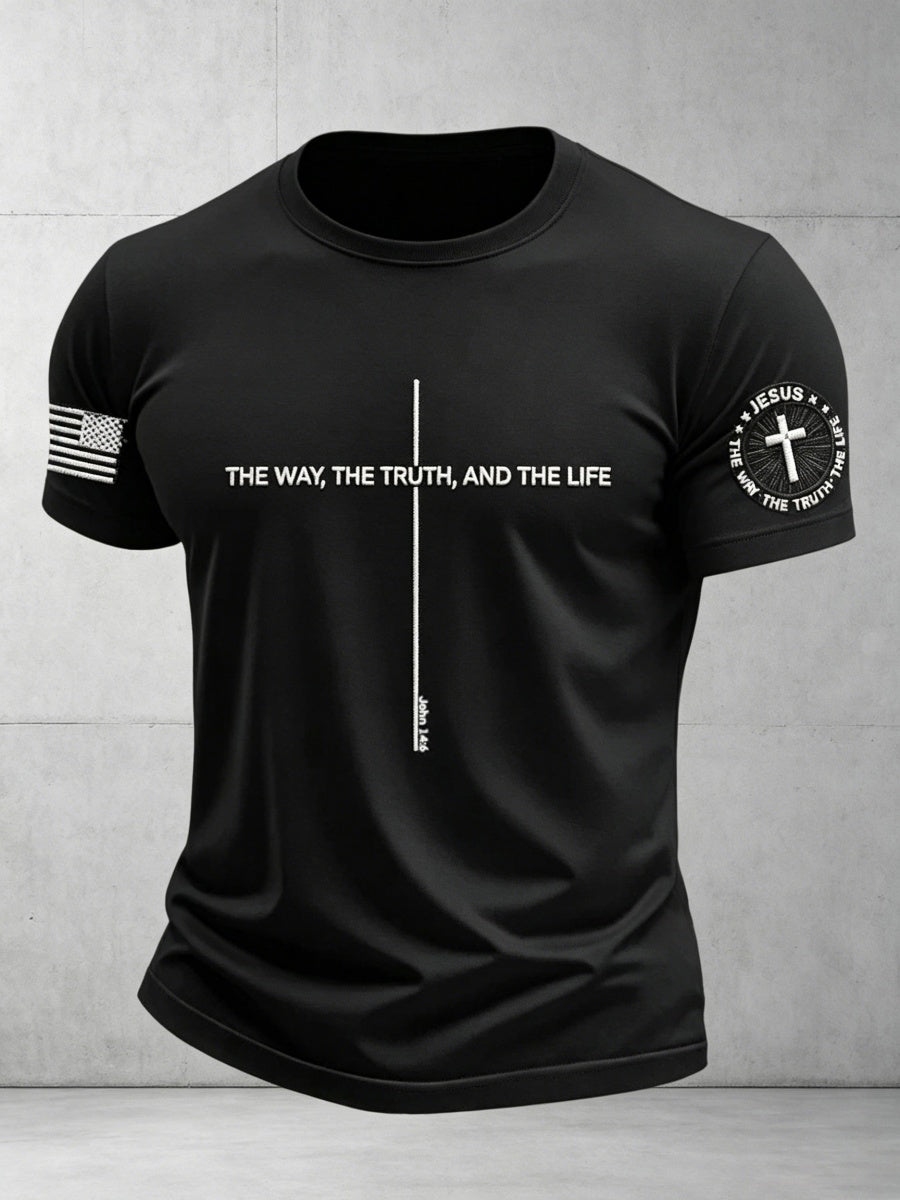 The Way The Truth And The Life Print Men's T-Shirt