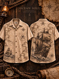 Vintage Nautical Map Pirate Shirt 🗺️