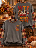 Women'S Thanksgiving-Themed Casual Sweatshirt