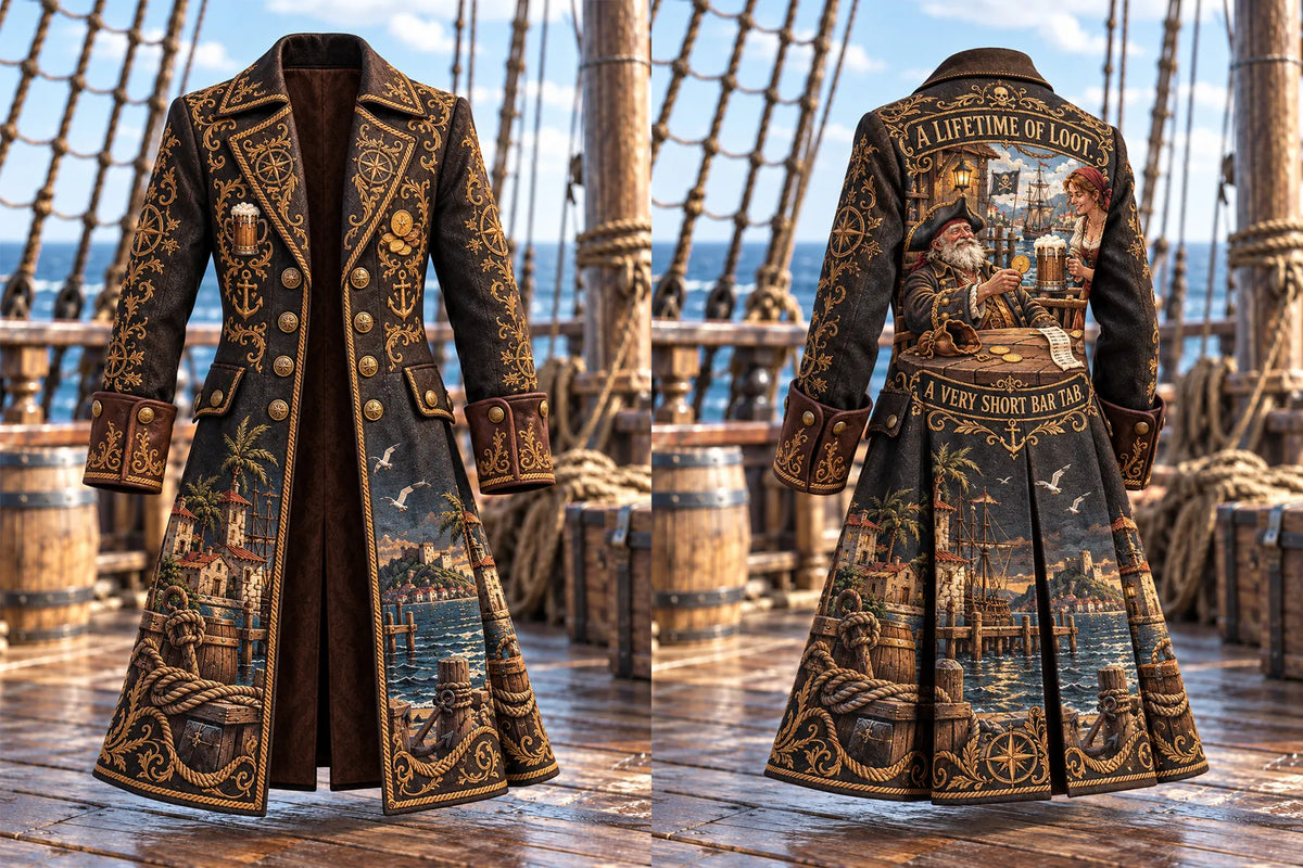 🍻 Men's Tavern Pirate Captain Coat