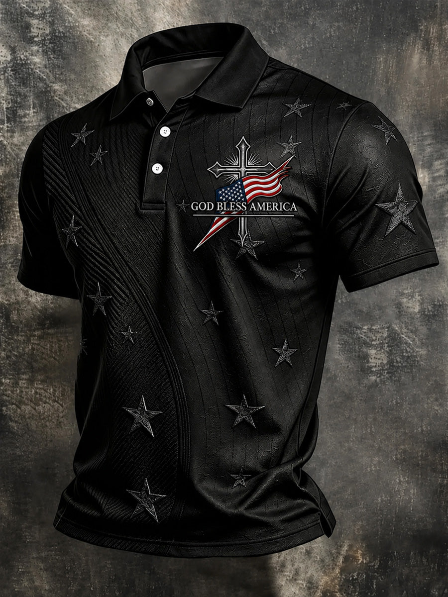 Men's 250th Anniversary Print Short-sleeve Polo Shirt