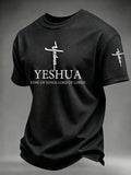 Men's Yeshua Jesus Printed Waffle T-shirt