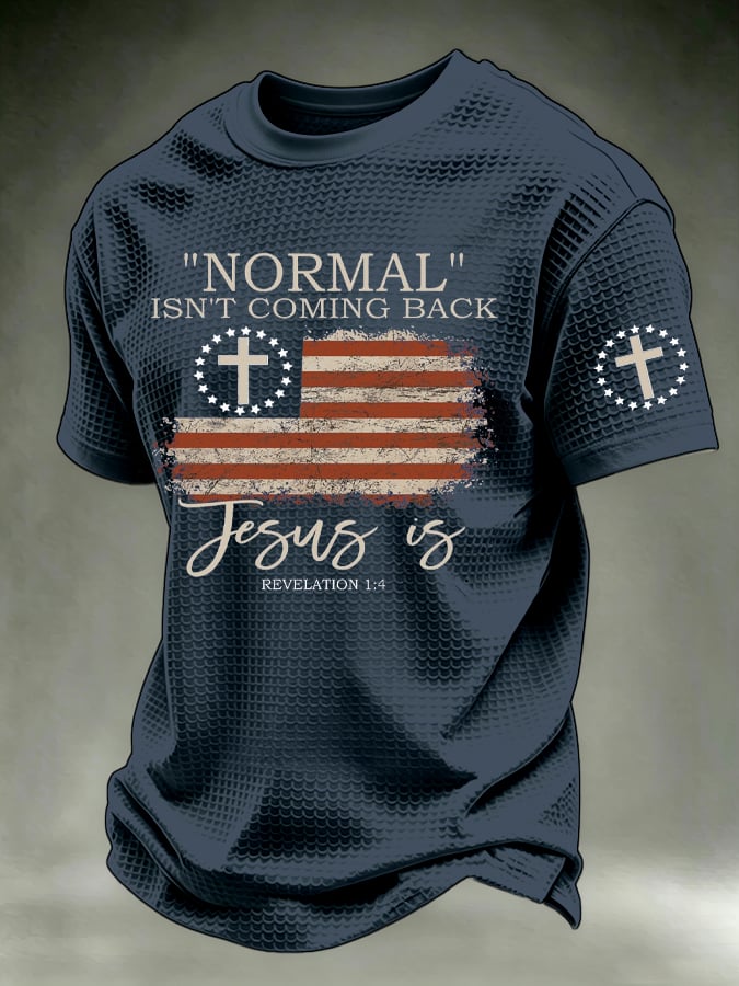 Men's  ““Normal Isnt Coming Back”” waffle knit T-shirts
