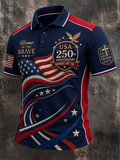 Men'S Retro Cross 250Th Anniversary Edition Short Sleeve Polo Shirt