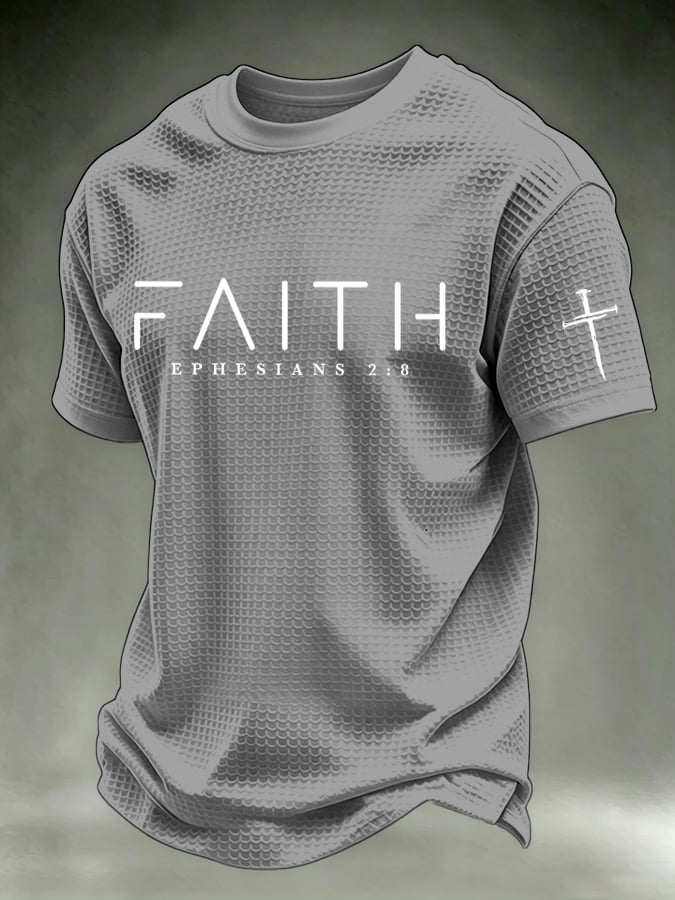 Men's  “Faith” waffle knit T-shirts