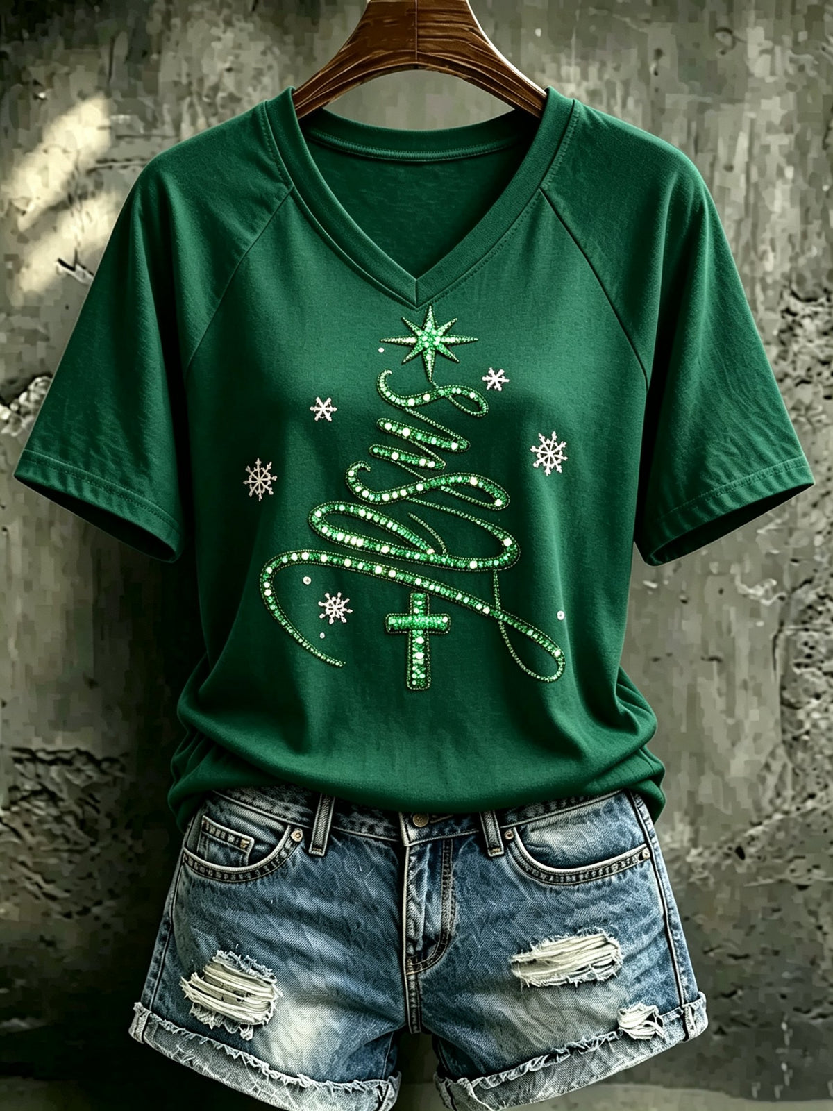 Women's Christmas Print Top