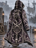 🏴‍☠️ Dark Phantom Skeleton & Waves Gothic Pirate Coat