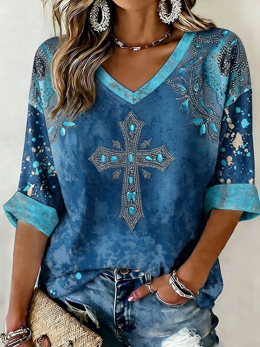 Women'S Faith Printed Casual T-Shirt