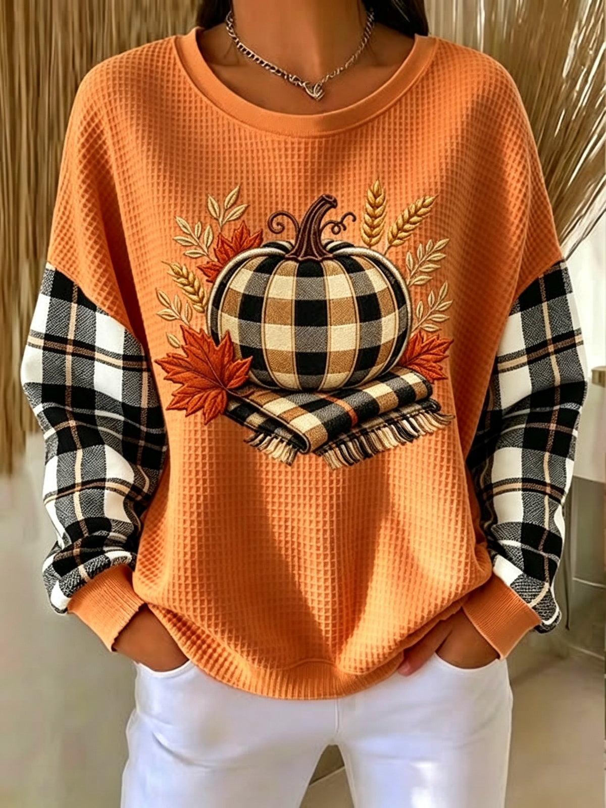Women's Thanksgiving Print Sweatshirt