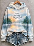 Women's Be Still And Know Psalm 46:10 Printed Sweatshirt