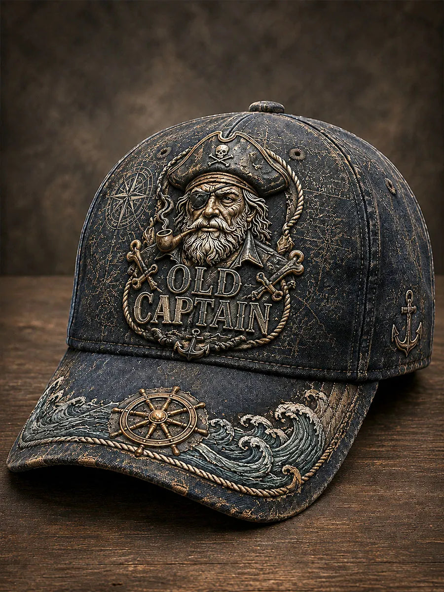 Old Captain Stormy Seas Vintage Cap