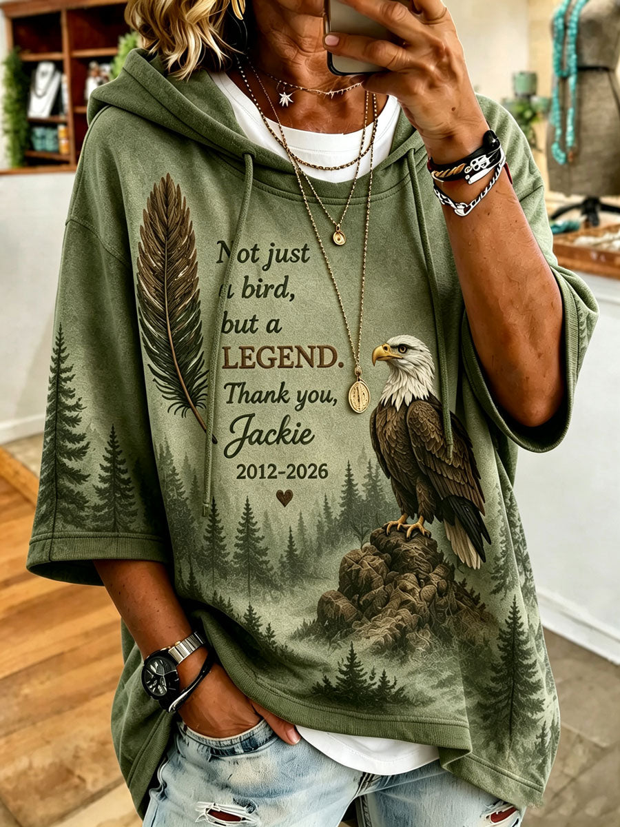 Women's Jackie Forever Our Queen Print Hooded Sweatshirt