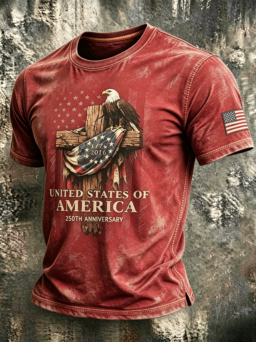 250Th Anniversary Commemorative Faith Printed Round Neck T-Shirt In The United States