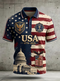 Men's Printed Polo Shirt for USA 250th Anniversary