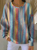 Women's casual retro autumn and winter gradient sweatshirt