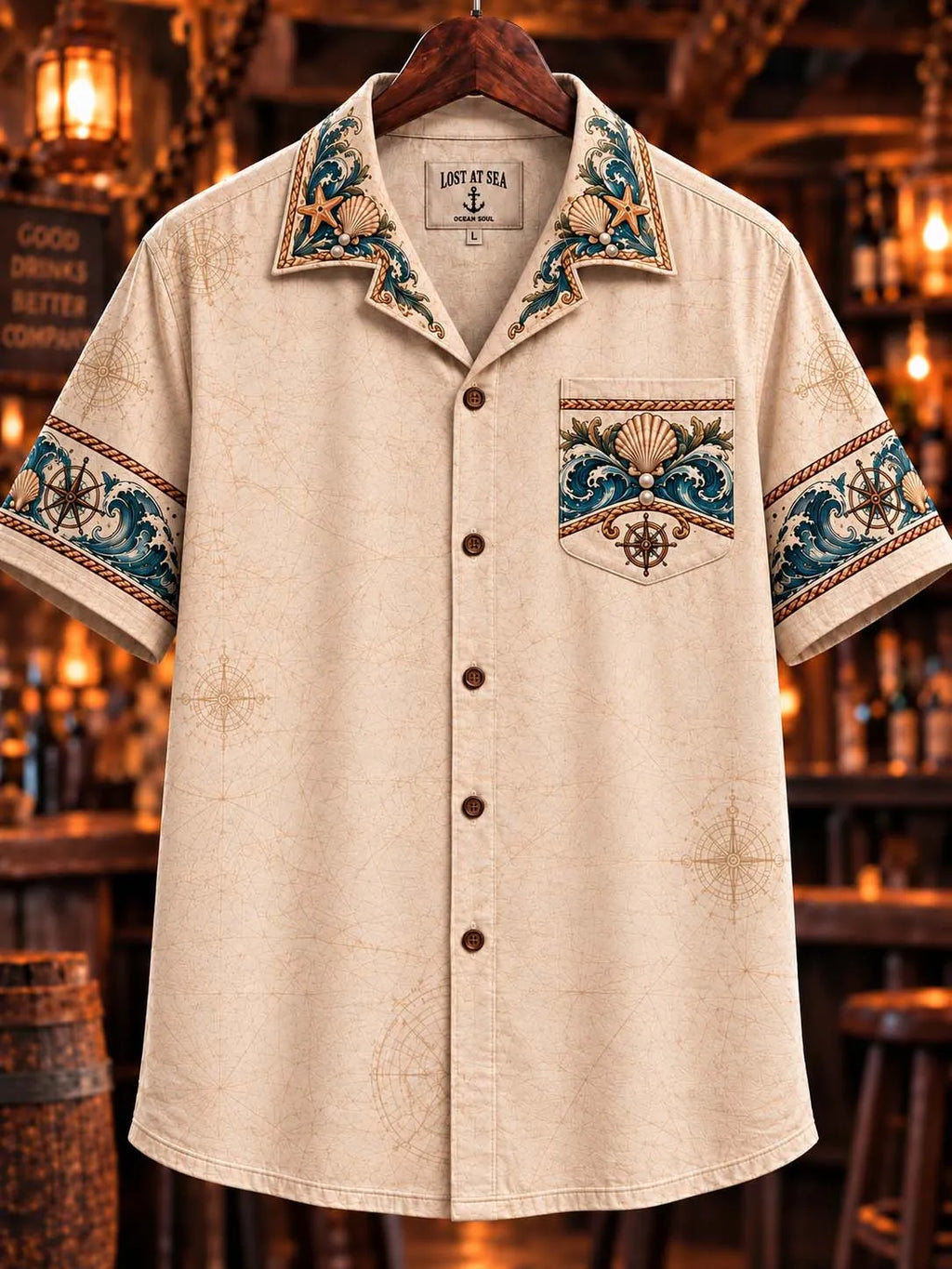 🏴‍☠️ Chased The Deep Now I Sleep Female Pirate Captain Hawaiian Shirt