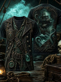 Retro Punk Pirate Art Print Casual T-shirt