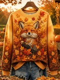 Women's Casual Autumn Art-Print Top