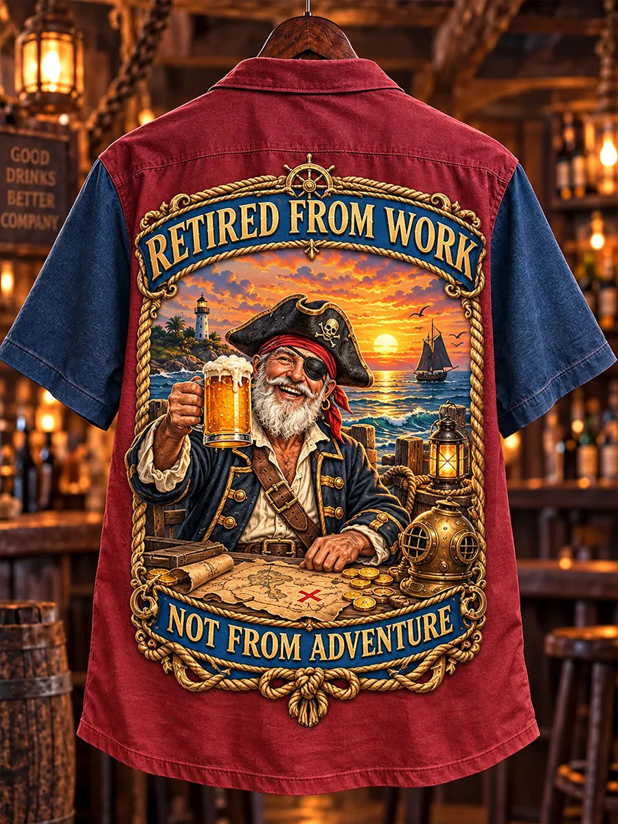 Men’s Retired Pirate Adventure Short Sleeve Shirt