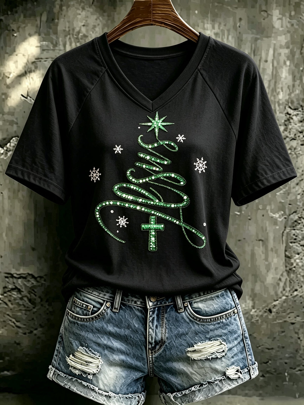 Women's Christmas Print Top