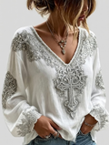Women'S Faith Printed Casual Round Neck Top