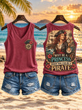 Hibiscus Navigator Pirate V-Neck Tank Top