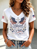 Women'S Faith Casual Printed T-Shirt