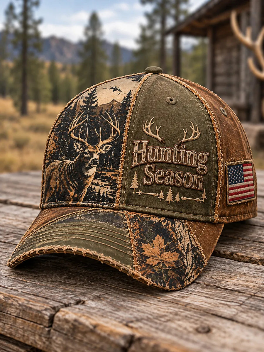Retro Hunting Culture Print Casual Baseball Cap