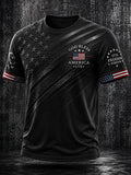 Men'S 250Th America Print Casual T-Shirt