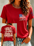 American Faith Jesus Memorial Printed Casual T-Shirt